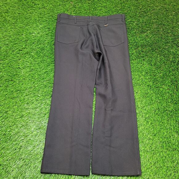 Vintage 90s Wrangler Bootcut Western Pants Mens 38x29 Polyester Slacks Jeans - Picture 6 of 8